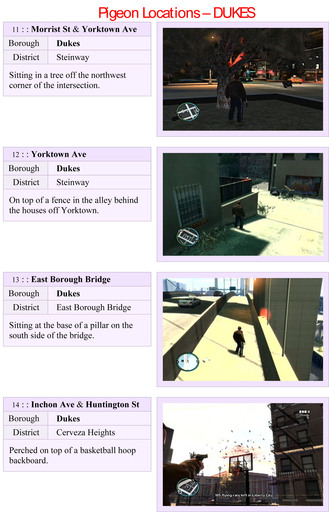 Grand Theft Auto IV - GTA IV pigeon and stunt jump locations