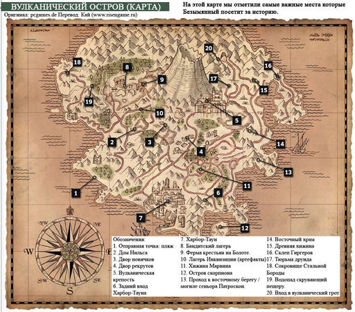 Risen - Карты острова Фаранга