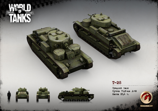 Т-28 - новый рендер в Мире Танков!