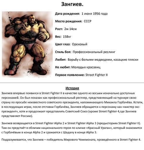 Street Fighter IV - Биография персонажей Street Fighter
