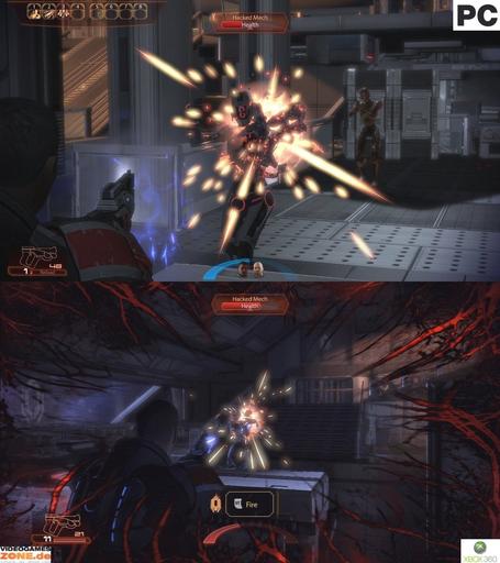 Mass Effect 2 - Mass Effect 2: Сравнение графики и интерфейса PC и Xbox 360
