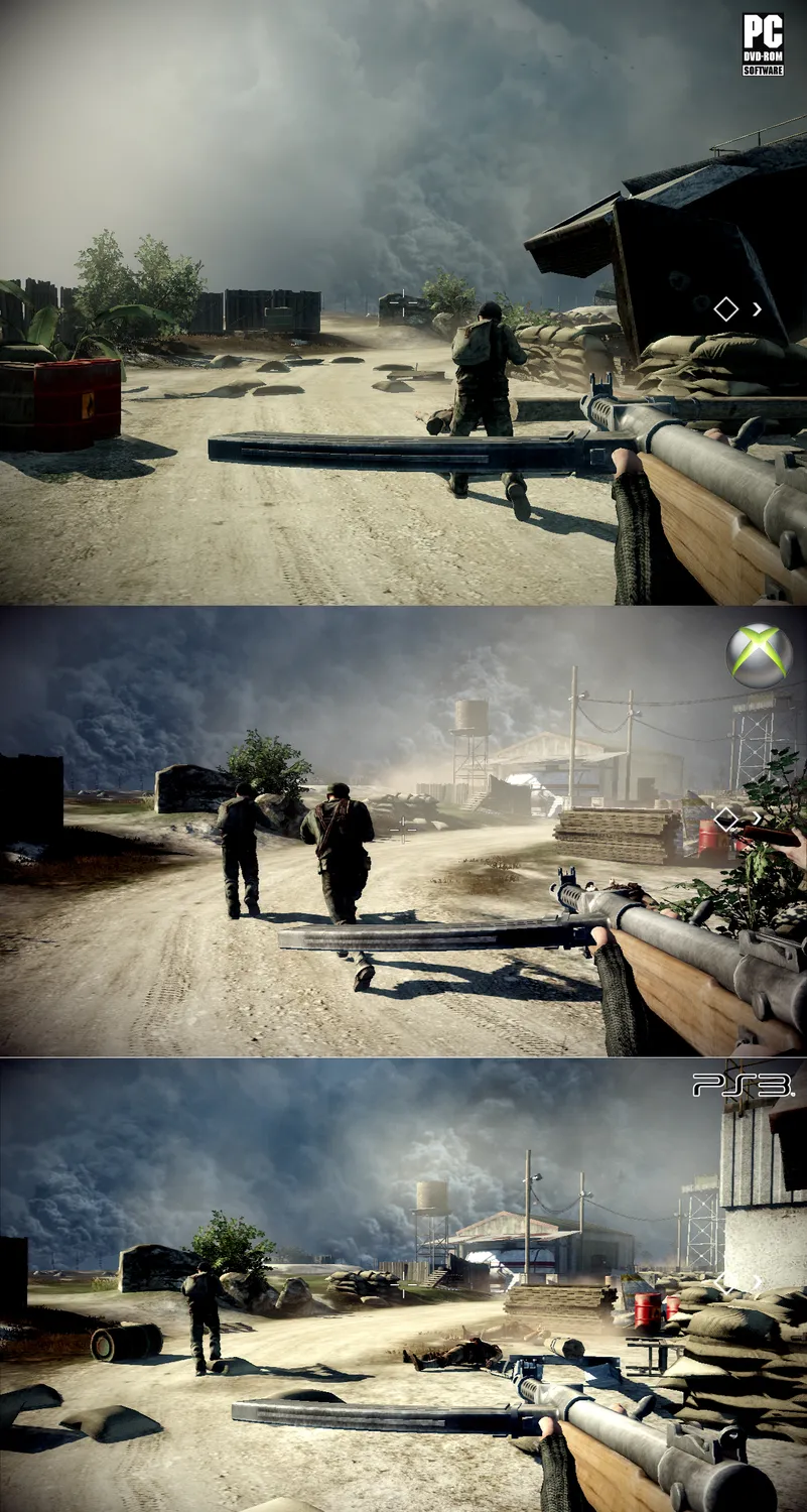 Сравнение графики PC vs XBOX 360 vs PS3 — Battlefield Bad Company 2 — Игры — Gamer.ru