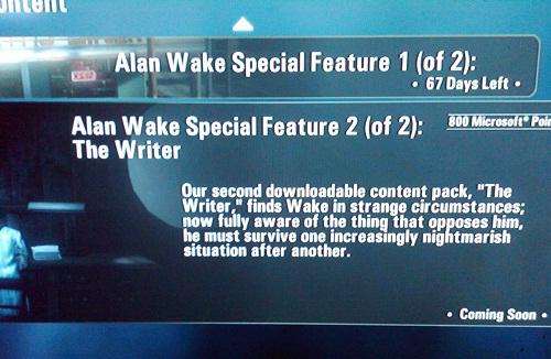 Alan Wake - Второе DLC к Alan Wake будет называться “The Writer”