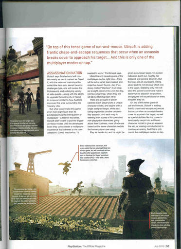 Assassin’s Creed: Братство Крови - Сканы Assassin’s Creed: Brotherhood из PlayStation Magazine 