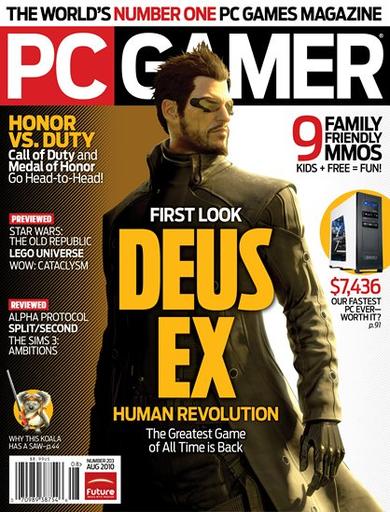 Deus Ex: Human Revolution - Deus EX: Human Revolution в августовском номере PC Gamer