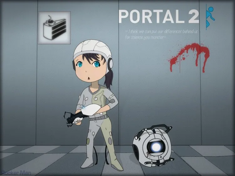 арт Portal 2(Обновлено) portal 2 chell. арт Portal 2(Обновлено)