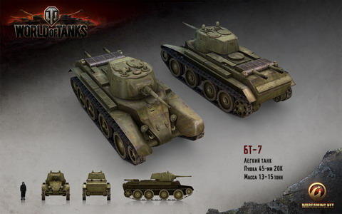 Рендеры советского легкого танка БТ-7