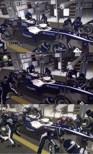 F1 2010 - Сравнение графики PC, XBOX360, PS3