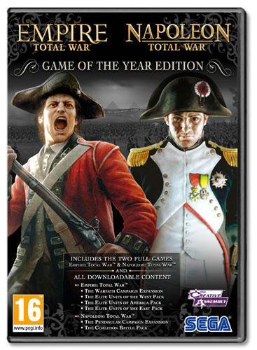 Двойная недоколлекционка: Empire+Napoleon: Total War Game of the Year Edition