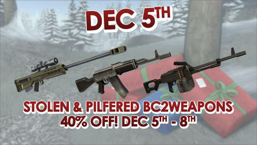 Battlefield Heroes - 5 Dec - Скидки на Stolen и Pilfered оружие