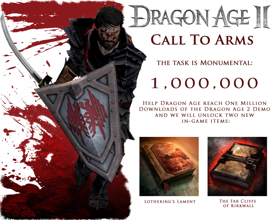 Dragon Age II - BioWare призывает к оружию! И снова... бонусные предметы!