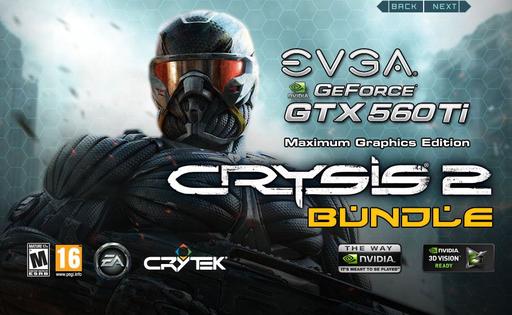 EVGA отметила выход Crysis 2 выпуском видеокарты GeForce GTX 560 Ti Maximum Graphics Edition