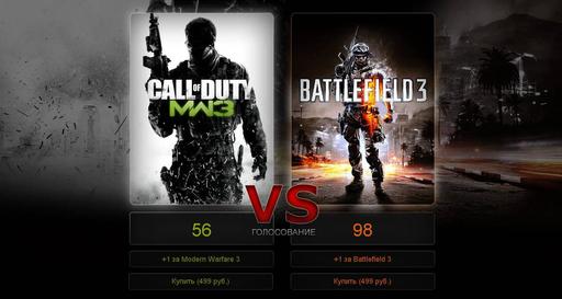 Новости - Battlefield 3 VS Modern Warfare 3