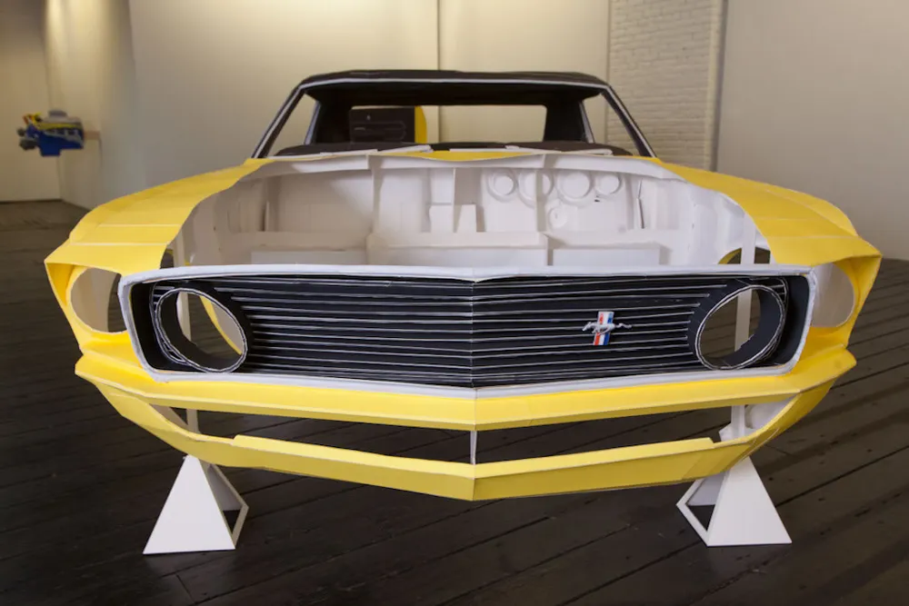 Модель Мустанга Из Бумаги