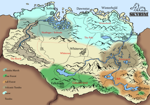 Elder Scrolls V: Skyrim, The - Карта провинции с Игромира