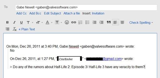 Новости - Гэйб Ньюэлл лично опроверг слухи о Half-Life 3