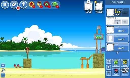 Angry Birds - Запущена версия Angry Birds для Facebook