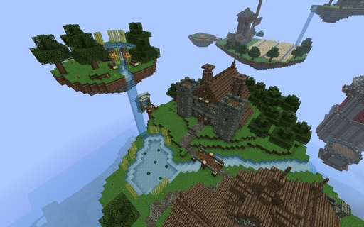 Minecraft - [ReDiMine] Летающие острова и гильдия магов