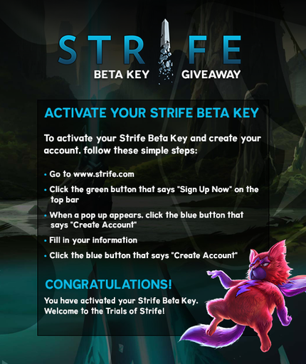 Цифровая дистрибуция - Strife Beta Key Giveaway