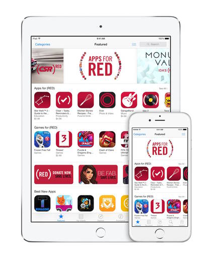 Мобильные приложения - Apple объявляет о запуске кампании ко Всемирному дню борьбы со СПИДом 2014 для (RED)