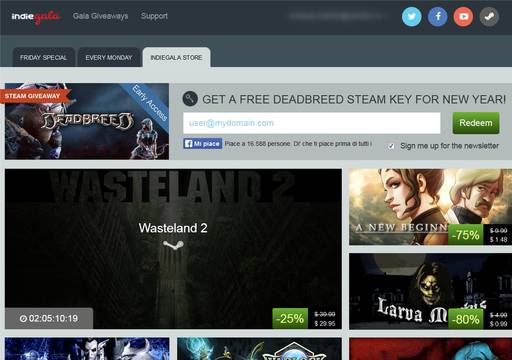 Цифровая дистрибуция - Indie Gala - раздача игры Deadbreed (активация в Steam)
