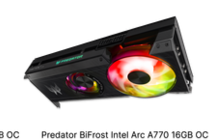 Встречайте новое поколение видеокарт Predator BiFrost на базе чипов Intel Arc A750, A770 и AMD Radeon RX 7600