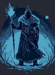 Frost-mage-illustration-dark-wizard-fairytale-sorcerer-casting-and-firing-a-spell-vector