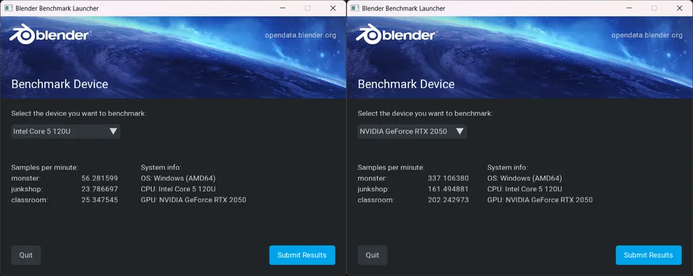 Изображение интерфейса программы для бенчмаркинга, показывающее технические характеристики устройства.