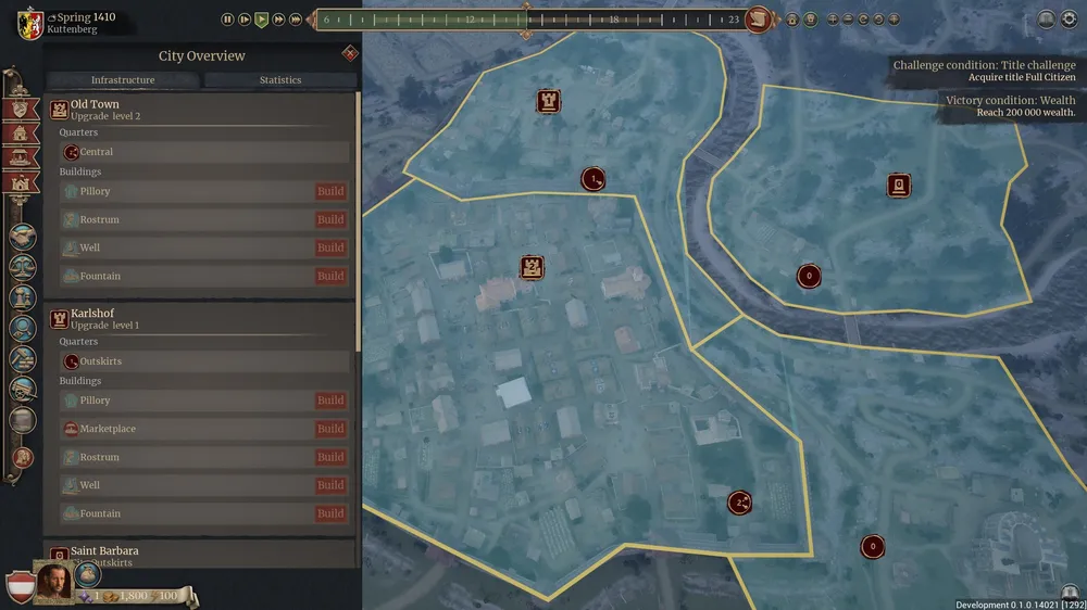 Изображение карты с игровым интерфейсом, отображающим различные локации и элементы управления.