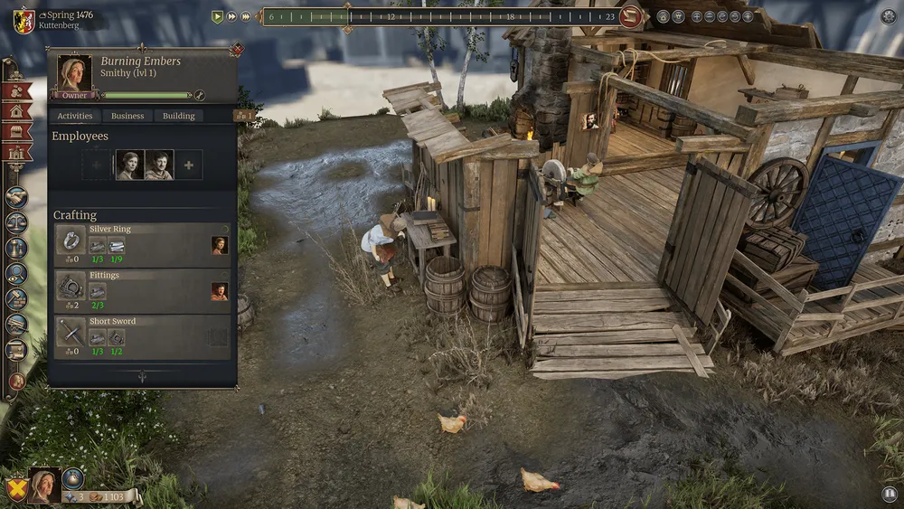 игровой интерфейс, персонажи, строительный процесс, игровая среда