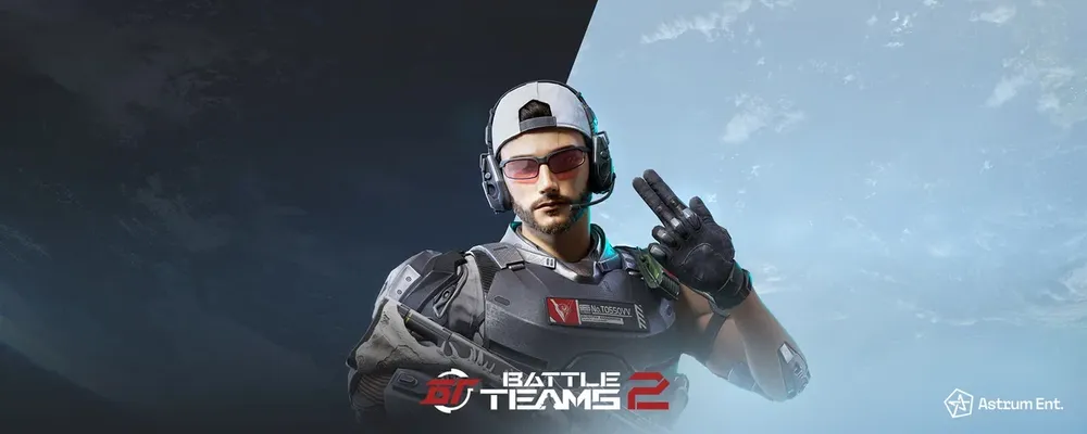 На картинке изображён персонаж в военной форме, с оружием, в шлеме и очках, на фоне космического пейзажа. Текст внизу: \