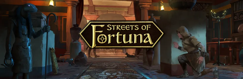 Изображение игрового мира с элементами фэнтези, название \